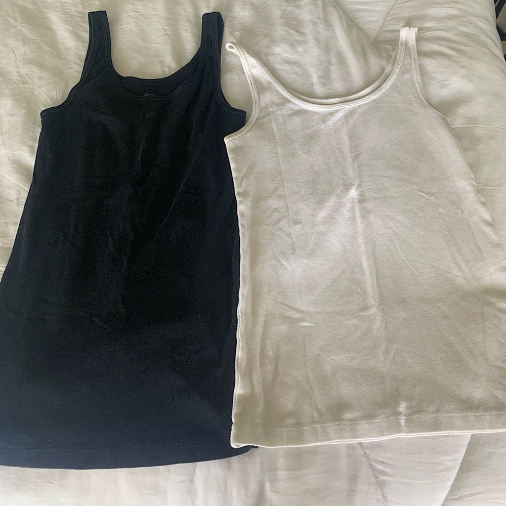 2 Loft tank tops size small. One white, one black